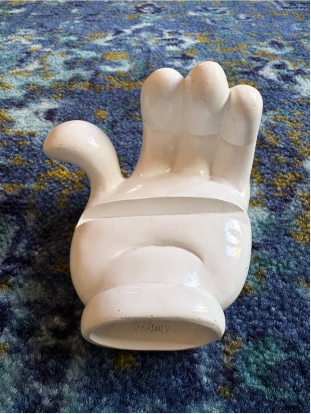 Vintage Disney Mickey Mouse Glove White Hand Business Card Holder